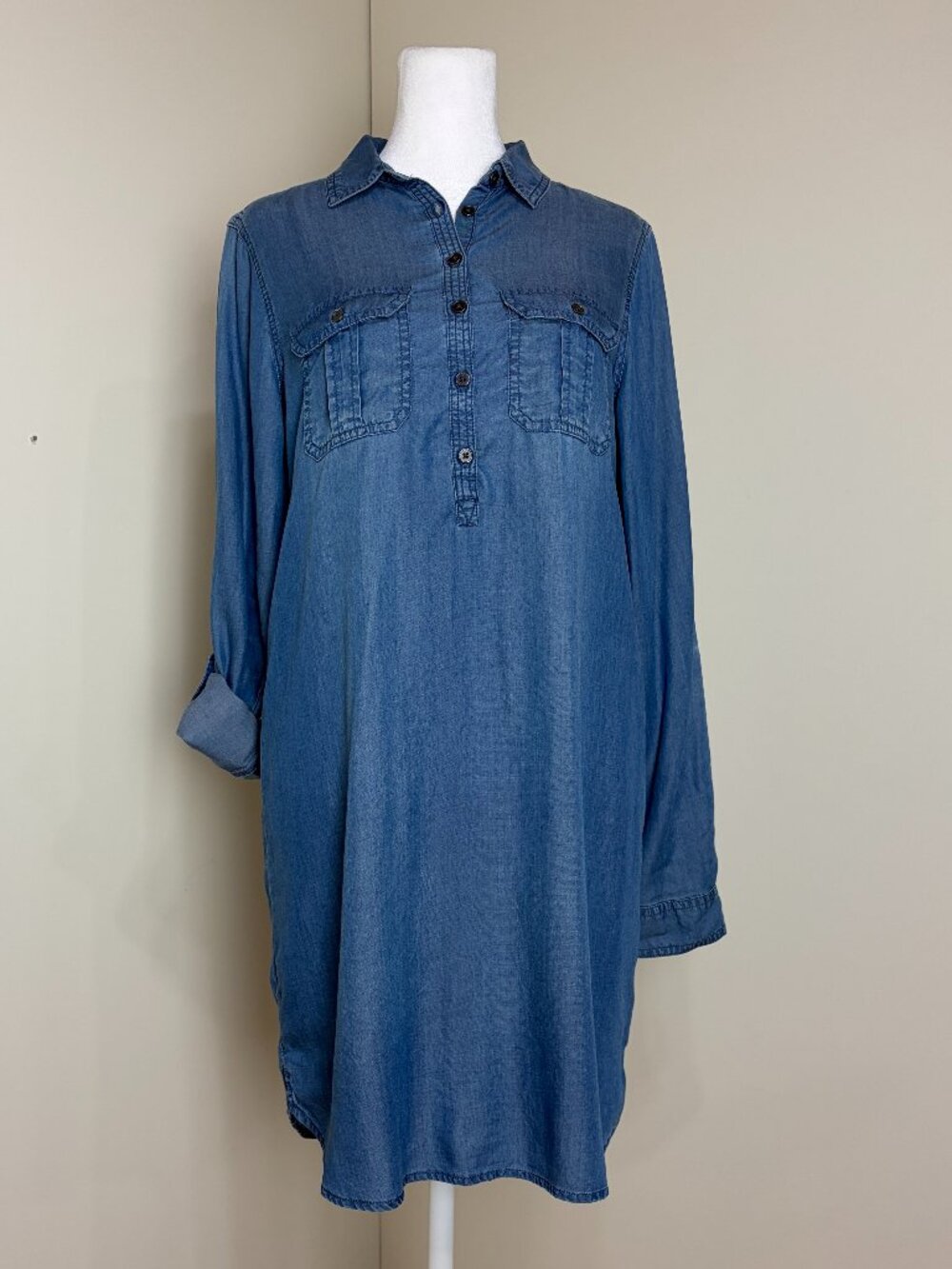 SO Brand Lightweight Denim Shirt Dress Size Small
